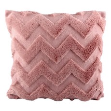 THiRTEEN 拾參家居 波西米亞波紋幾何抱枕套 (皮粉色) 45 x 45cm, 100%聚酯纖維