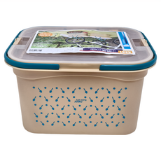 JUSKU 佳斯捷 小狐狸 野餐籃 4231 620g, 咖啡色 + 藍綠色, 1個, 1層