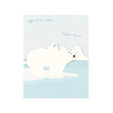 CARD LOVER 信的戀人 便利貼 22652 Polar bear, 大小熊, 1組, 30枚