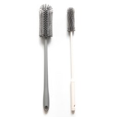 Pastel 矽膠清潔刷組, 一般款+極細款, 灰色, 1組