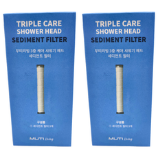 MUTI Living 三合一維他命過濾蓮蓬頭濾芯組, 3支/盒, 韓國製造, MUTI-SHFSB, 2盒
