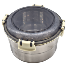 扣啦 #304密封保鮮盒 圓形 不鏽鋼材質食材容器, 1個