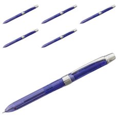 PENAC多功能三用筆 Ele-001 (0.7mm原子筆+0.5mm自動鉛筆), 紫色, 6支