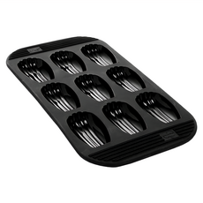 mastrad 瑪德蓮 貝殼蛋糕烤盤 矽膠材質, 33.5 x 17.5 x 1.2cm, 1個