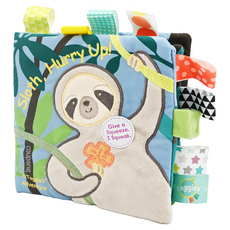 mary meyer 蜜兒 標籤布書 微笑樹懶, 吸睛造型, 可愛又療癒, 鮮豔色彩, 繽紛緞帶, 柔軟布料