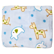 nishikawa 西川 長頸鹿大象包巾, 口水巾 棉紗, 四方巾 擦澡巾, 日本棉100%, 藍色
