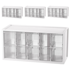 lIvinbox SHUTER 樹德 零件箱 A9-510 378 x 154 x 189mm, 白色, 4個