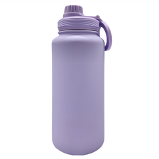 新款手機磁吸支架戶外水壺-香芋紫色 1L 304不鏽鋼內膽 方便使用, 1個