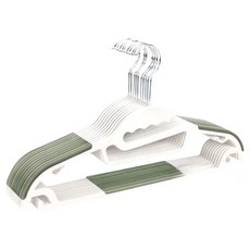 樂邦 多功能無痕防滑衣架 耐用 握感舒適, 綠色, 10個