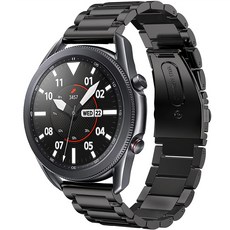 iamdue Galaxy Watch 相容金屬紀念款基本型錶帶, 霧面黑色, 1個