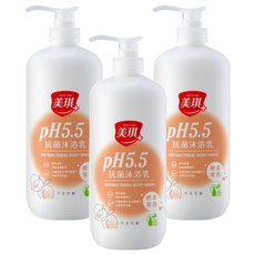 美琪 PH5.5 抗菌沐浴乳 輕柔果香, 1L, 3瓶