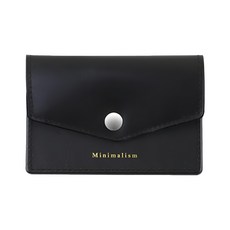 珠友文化 扣式雙層票卡 名片套, 黑色, 7 x 9.9cm, 1個