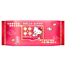 Hello Kitty 凱蒂貓 加厚純水柔濕巾 加蓋 3D壓花款, 80抽, 24包
