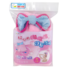 百特兔 好好用蝴蝶結護髮浴帽, 1條, 粉紅