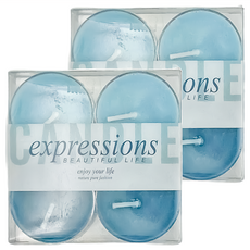 INS漸層茶香薰蠟燭 漸變藍 4顆, 藍風鈴, 77g, 2件