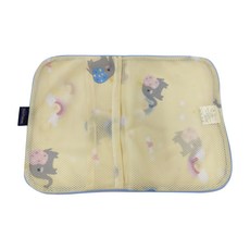 Gio Pillow 超透氣嬰兒護頭型枕 枕套, 派對小象 黃色, 1件