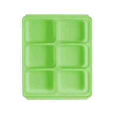 tgm 馬卡龍 白金矽膠副食品冷凍儲存分裝盒 L, 美國FDA SGS安全無害檢查,保鮮省時,拿取方便, 綠色, 1個