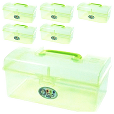 JUSKU 佳斯捷 小旅行家置物箱, 綠色, 6個