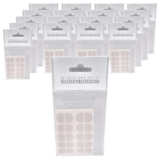 GLOSSYBLOSSOM 雙面指甲貼, 18包, 單色