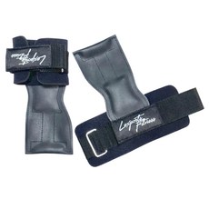 Lexports Fitness 勵動風潮 專業重訓健身 皮革拉力帶 - 暗夜黑/爍日紅, 手腕圓周 12.5~23cm, 1雙