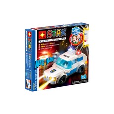 LIGHT STAX HYBRID 系列 複合積木 Flashing Police Car 警車組, 109塊積木+16塊STAX, 聲光效果, 1盒