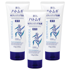 KUMANO 熊野油脂 麗白薏仁洗卸兩用洗面乳 130g, 3條