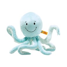 Steiff 德國金耳釦泰迪熊 Soft Cuddly Friends Ockto octopus 填充玩具, 27cm, 章魚 藍綠色, 1個