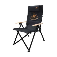 TREEWalker 可調背折疊椅, 三段式可調椅背 附枕頭 承重100kg 60x74x100cm, 黑色, 1個