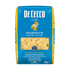 DE CECCO 得科 貓耳朵麵 NO.91, 杜蘭小麥製成 口感Q彈有嚼勁 適用拌炒料理, 500g, 1包