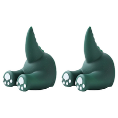 美得像專櫃 動物尾巴牙刷架 恐龍 2個 壁掛式 免打孔 浴室收納