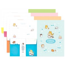 From&To Gongnyanggongnyang Friends信紙 4種*16入+信封 8入組 FL113, 混色, 4組