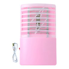 新錸家居 三用LED電擊式捕蚊燈標配組 附USB電源線 USB充電/電池 粉色, 2016-1