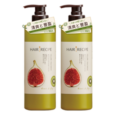 HAIR RECIPE 髮的食譜 清爽豐盈潤髮乳 奇異果/無花果, 530g, 2瓶