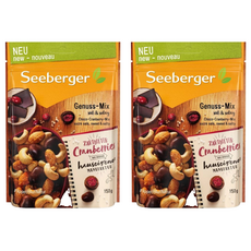 Seeberger 蔓越莓可可球堅果 甜味和鹹味, 150g, 2包