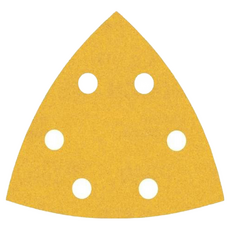 BOSCH 博世 台灣公司貨 超耐久金色三角形自黏砂紙 G40 5片, 93mm, 1包
