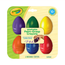 Crayola 繪兒樂 幼兒可水洗掌握蛋型蠟筆, 6色, 1組