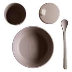 cink 幼兒餐具組, 霧米, 碗 + 水杯 + 鴨嘴杯蓋 + 餵食湯匙, 1組