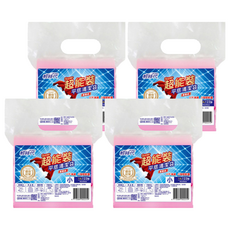 輕時代 超能裝平底清潔袋，100%新料製作 強韌耐重，平底封口 裝載容量更多，易撕特殊斷點設計，添加奈米碳酸鈣減少塑料, 14L, 4袋