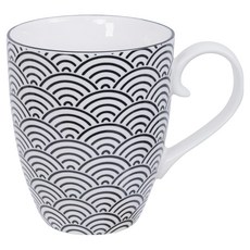 TOKYO DESIGN STUDIO 瓷製馬克杯 325ml, 1個, 浪紋黑