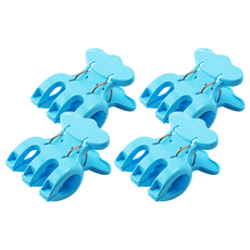 KEYWAY 厚物型強力衣夾 127*97*68mm, 水藍色, 4入