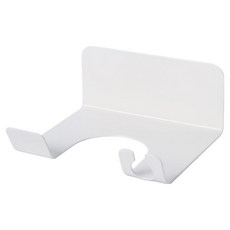 iSFun 吹風機置物 衛浴免打孔插頭壁貼掛架, 白色, 1個