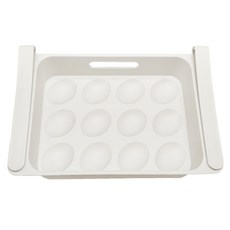 創居生活 冰箱抽屜收納盒 26x18x5公分 PP塑料材質, 白色, 1個