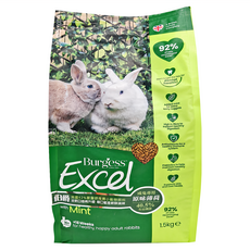 Burgess 伯爵 成兔原味薄荷飼料，高纖維40.5%, 1.5kg, 1袋