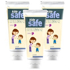 kids safe 台灣公司貨 兒童牙膏 葡萄味, 90g, 3條