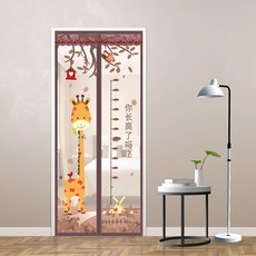 半島良品 魔術膠靜音磁吸防蚊門簾, 刺銹 淺咖小鹿