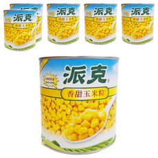 派克 香甜玉米粒, 非基因改造, 2.125kg, 6罐