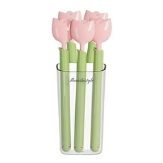 鬱金香封口夾 Set 附磁吸盒 輕鬆開合 簡單實用 PP材質 厚實耐用, 粉色, 5個