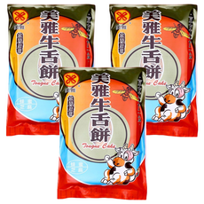 美雅宜蘭餅 牛舌餅 蜂蜜芝麻口味 傳統高溫烘焙 職人手藝, 70g, 3包