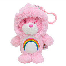 Care Bears 療癒立體造型絨毛公仔鑰匙圈掛飾, 18cm, 恐龍粉, 1個