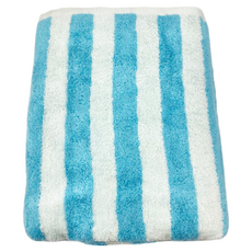 Crocodile 鱷魚 經典風情條紋浴巾 100%美國棉 66x137公分, 顏色隨機, 1條